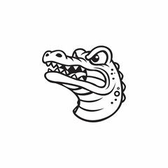 crocodile head mascot template