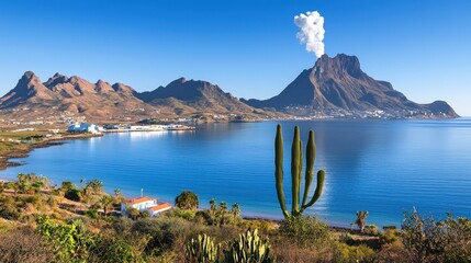 Obraz premium Volcanic Island Seascape