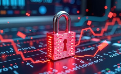 A shield and padlock symbolizing robust protection against computer viruses, ensuring secure and safe digital experiences.