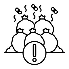 Trash waste icon