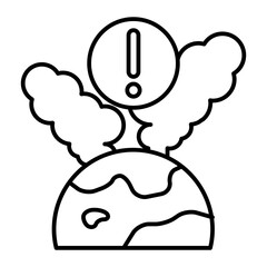 Smoke pollution icon