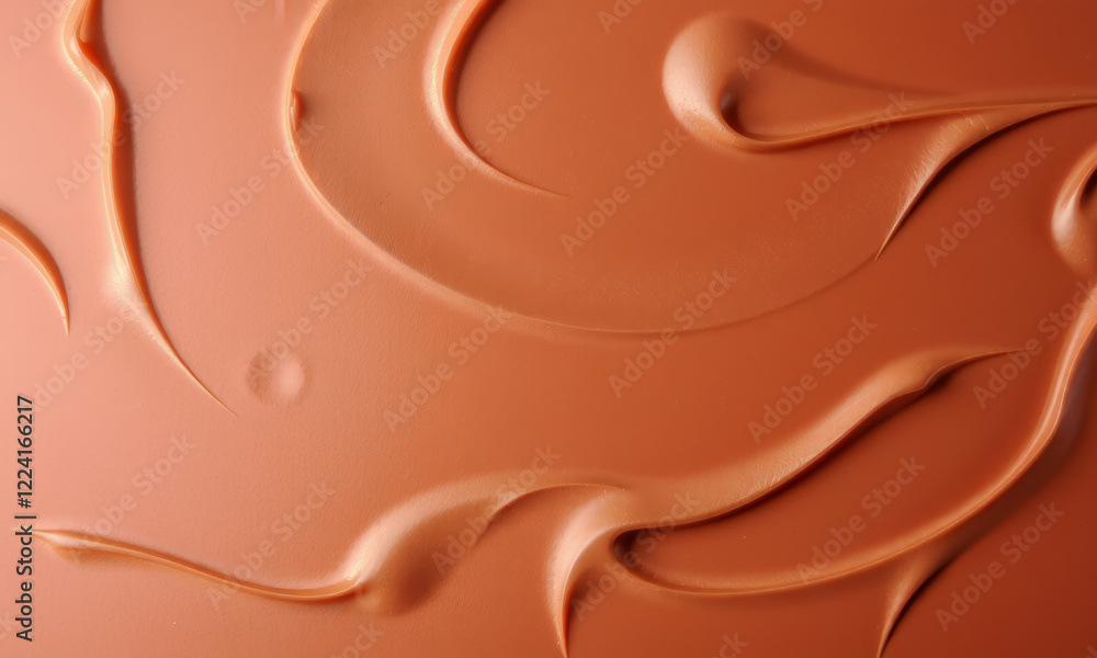 Poster smooth chocolate surface with swirls and textures, creating rich and inviting appearance. perfect fo