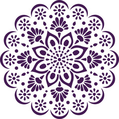Beautiful flower art and mandala vector design