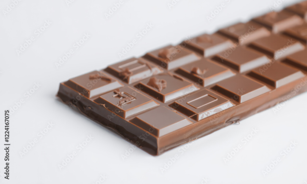 Aufkleber close up of chocolate bar with smooth surface and distinct patterns, evoking sense of indulgence and