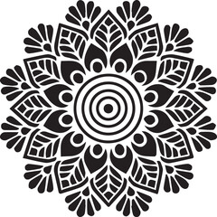 Beautiful flower art and mandala vector design