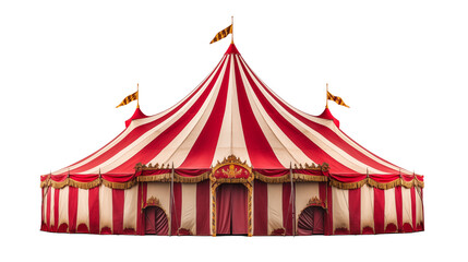 Classic Red and White Striped Circus Tent