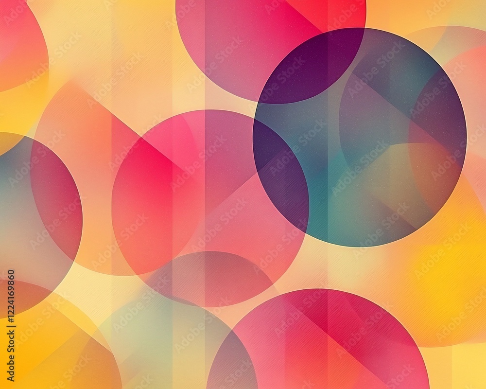 Poster Abstract background with overlapping colorful circles.