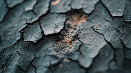 Close-up of cracked, charred wood surface showcasing texture and detail.