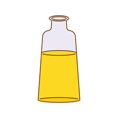 Simple vegetable oil vector illustration in flat lineal color style