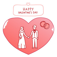 Happy valentine day illustration vector art,