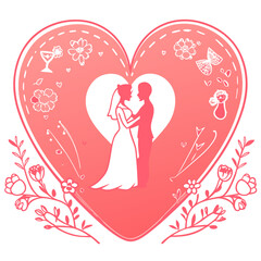 Happy valentine day illustration vector art,