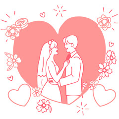 Happy valentine day illustration vector art,