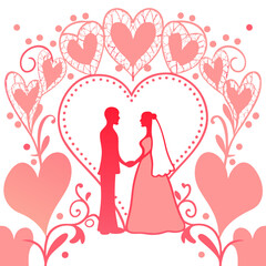 Happy valentine day illustration vector art,
