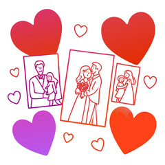 Happy valentine day illustration vector art,