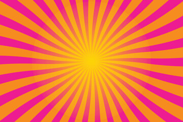 Vibrant Sunburst Background in Pink and Orange