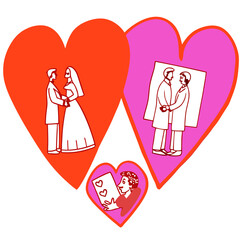 Happy valentine day illustration vector art,