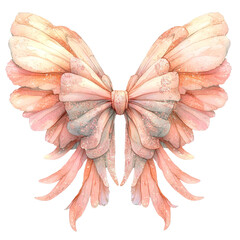 sweet pink pastel cupid coquette bow watercolor