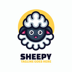 Sheepy Simple Mascot Logo
