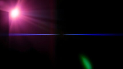 Obraz premium A Prism Rainbow Light on dark Background Overlay. Crystal flare abstract effect. Holographic sunlight reflection wallpaper, 