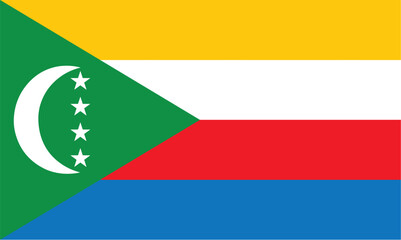 Nationall flag of Comoros. Vector illustration

