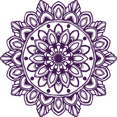 Beautiful flower art and mandala vector design