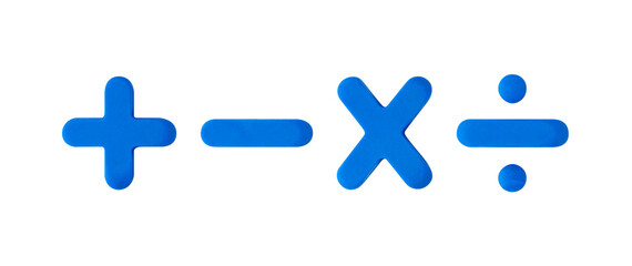 Fototapeta premium A three-dimensional four-dimensional arithmetic colored clay set.