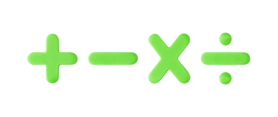 A three-dimensional four-dimensional arithmetic colored clay set.