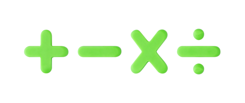 A three-dimensional four-dimensional arithmetic colored clay set.