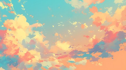 Pastel gradient abstract sky background