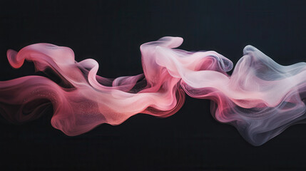 Obraz premium Swirling pink and white waves of air create mesmerizing flow, evoking sense of tranquility and elegance