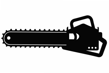 chainsaw silhouette vector illustration