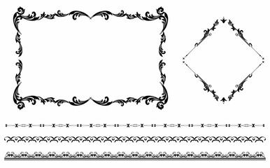 Fototapeta premium レトロで豪華な装飾フレーム