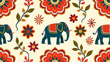 Maroon Magic A Festive Indian Paisley Pattern