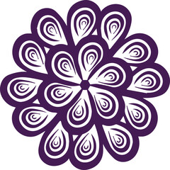 Beautiful flower art and mandala vector design