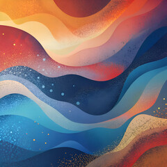 Abstract Waves of Color. A Digital Art Exploration