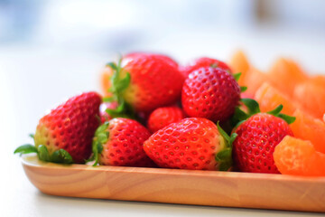 Strawberries in close-up and beautiful.