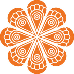 Beautiful flower art and mandala vector design
