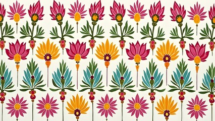 Turquoise and Yellow Harmony A Lotus Pattern Delight