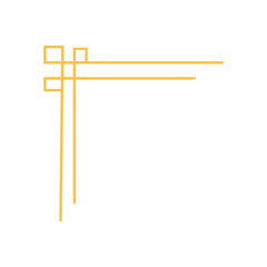 Golden Chinese corner border elements, perfect for Chinese New Year celebrations, Instagram posts, banners, social media, business and more.