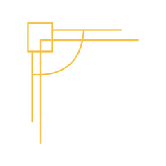 Golden Chinese corner border elements, perfect for Chinese New Year celebrations, Instagram posts, banners, social media, business and more.