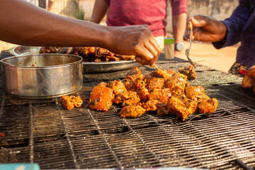 meat on the grill
