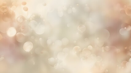 Obraz premium Abstract beige and peach bokeh background with soft, glowing circles.