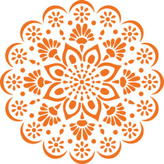 Beautiful flower art and mandala vector design