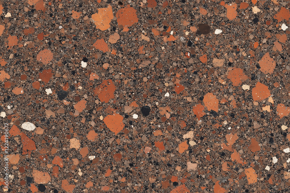 Poster close up of a rocky surface with a variety of different sized rocks. the rocks are scattered through
