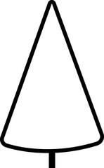 Drawing Christmas tree icon, mistletoe, holly berry leave. Modern continuous line art, aesthetic contour. symbol for greeting card, prints, poster, sticker, banner, invites with editable stoke.