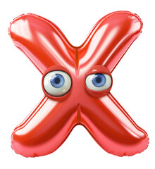 Obraz premium 3D wrong mark png character, transparent background