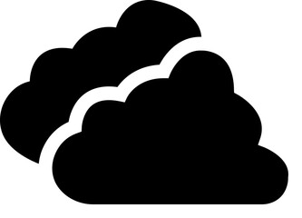 Black Cloud icon in trendy flat style. Cloud web icon. Cloud symbol for your web site design, logo, app, UI. Cloud shapes design . Data technology icon.