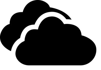 Black Cloud icon in trendy flat style. Cloud web icon. Cloud symbol for your web site design, logo, app, UI. Cloud shapes design . Data technology icon.