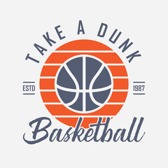 Basketball stylish t-shirt and apparel abstract design. Vector print, typography, poster