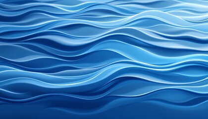 Fototapeta premium Abstract Blue Waves: A Serene Digital Artwork
